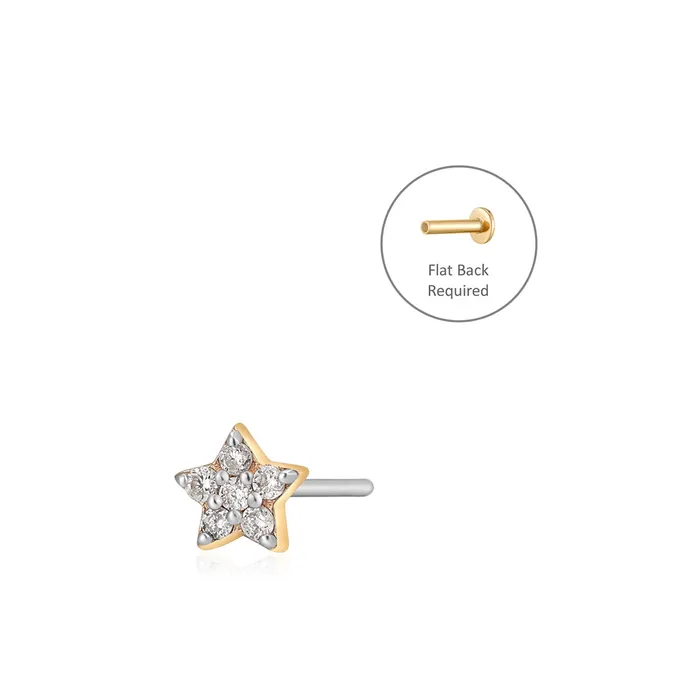 Earrings AURELIE GI FELICITY Diamond Star Threadless Flatback Earring