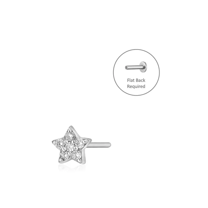 Earrings AURELIE GI FELICITY Diamond Star Threadless Flatback Earring