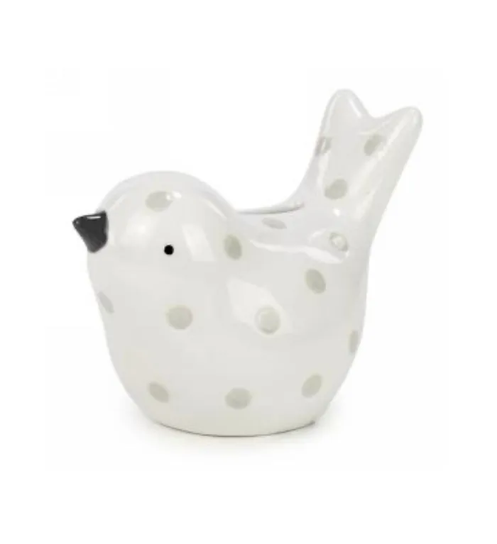 Earrings Ceramic Polka Dot Bird Money Bank Attitudes Import