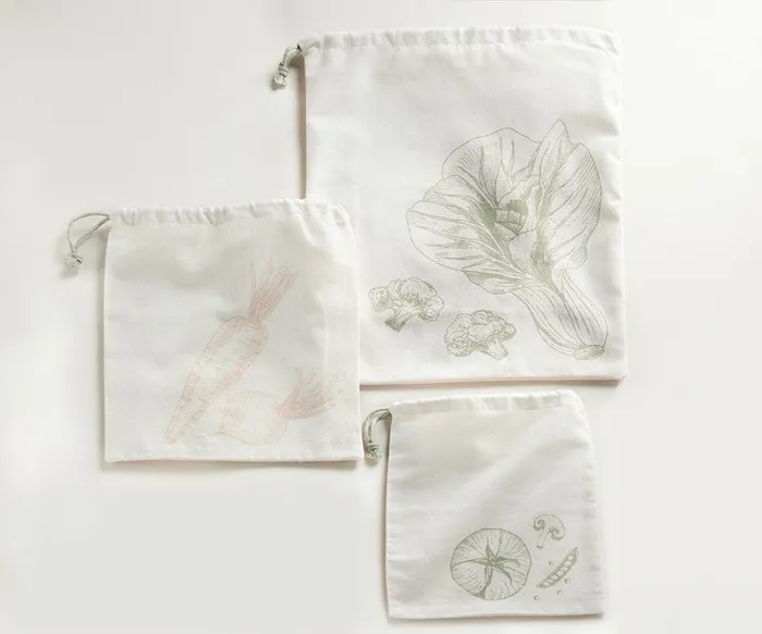 Earrings Cotton Produce Bags Set of 3 GiftCraft Earrings Cotton Produce Bags Set of 3 GiftCraft
