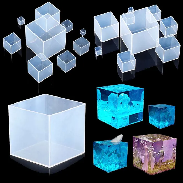 Earrings Cube Solid Silicone Mold Resin Art Hub