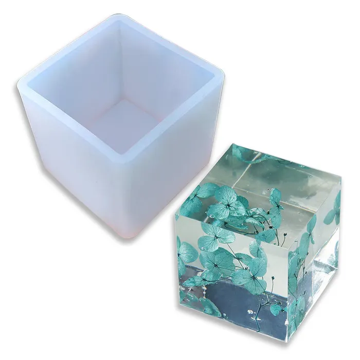 Earrings Cube Solid Silicone Mold Resin Art Hub