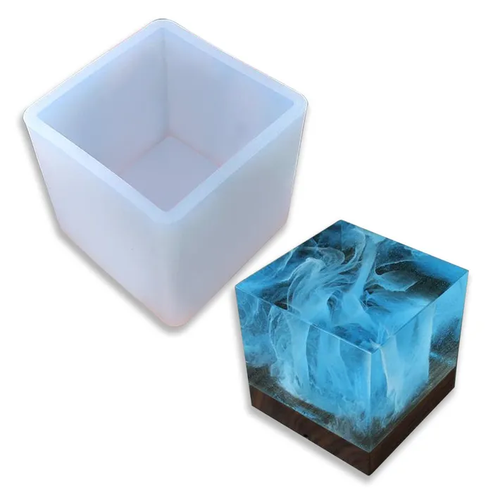 Earrings Cube Solid Silicone Mold Resin Art Hub