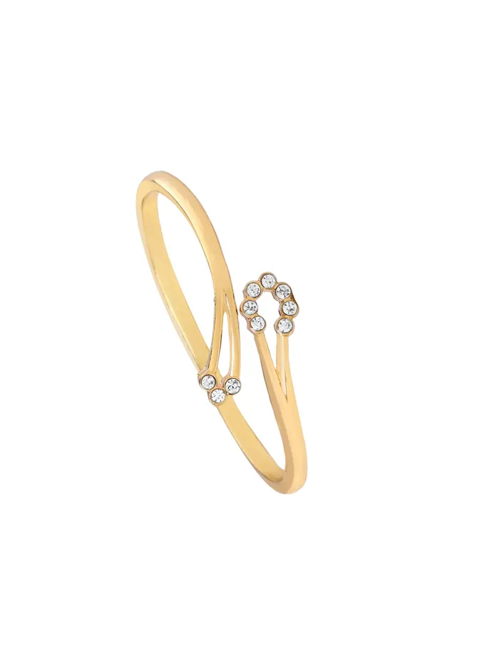 Earrings Fashion Gold Bangle Bracelet Elegant Cubic Zirconia Design 26 Size Gold Yellow Chimes