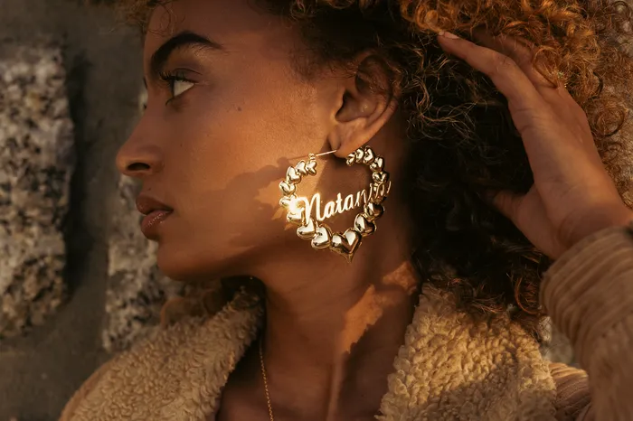 Earrings Get Signatured Heart Hoop Custom Earrings