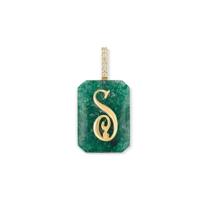 Earrings Kate Collins Jewelry Small Emerald Cut Cabochon Monogram Charm