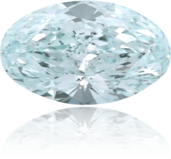 Earrings Langerman Diamonds Natural Green Diamond Oval 037 ct Polished