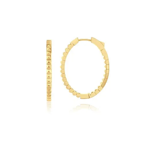 Earrings Monarch Market Gold pyramid Hoop