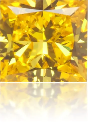 Earrings Natural Yellow Diamond Square 026 ct Polished Langerman Diamonds