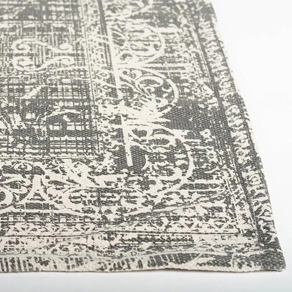 Earrings Printed Cotton Area Rug Grey Forpost Trade