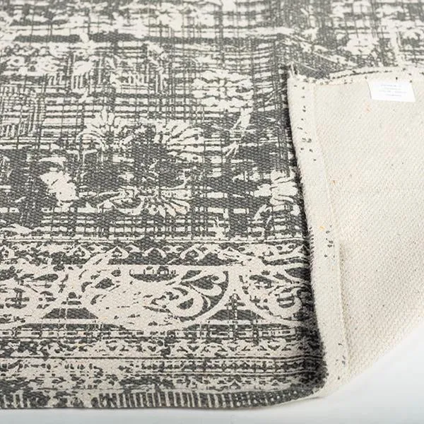 Earrings Printed Cotton Area Rug Grey Forpost Trade