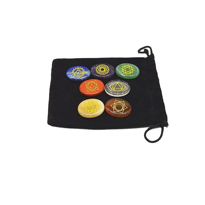Earrings Seven Chakra Stones Set Metamorphidi