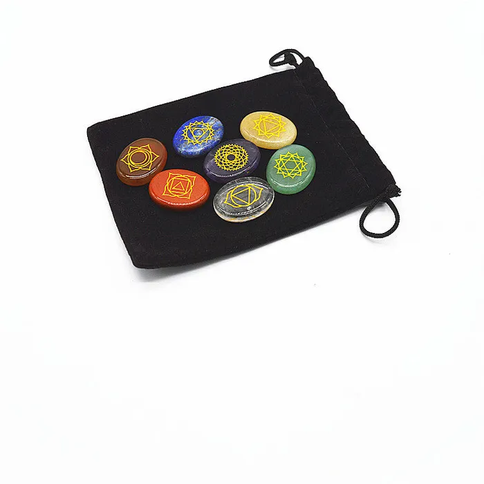 Earrings Seven Chakra Stones Set Metamorphidi