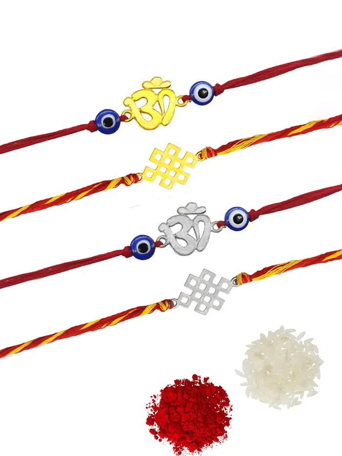 Earrings Yellow Chimes Combo Rakhi Gift Set for Brother with Almond Peanut Butter Handmade Dori Worked Multicolor