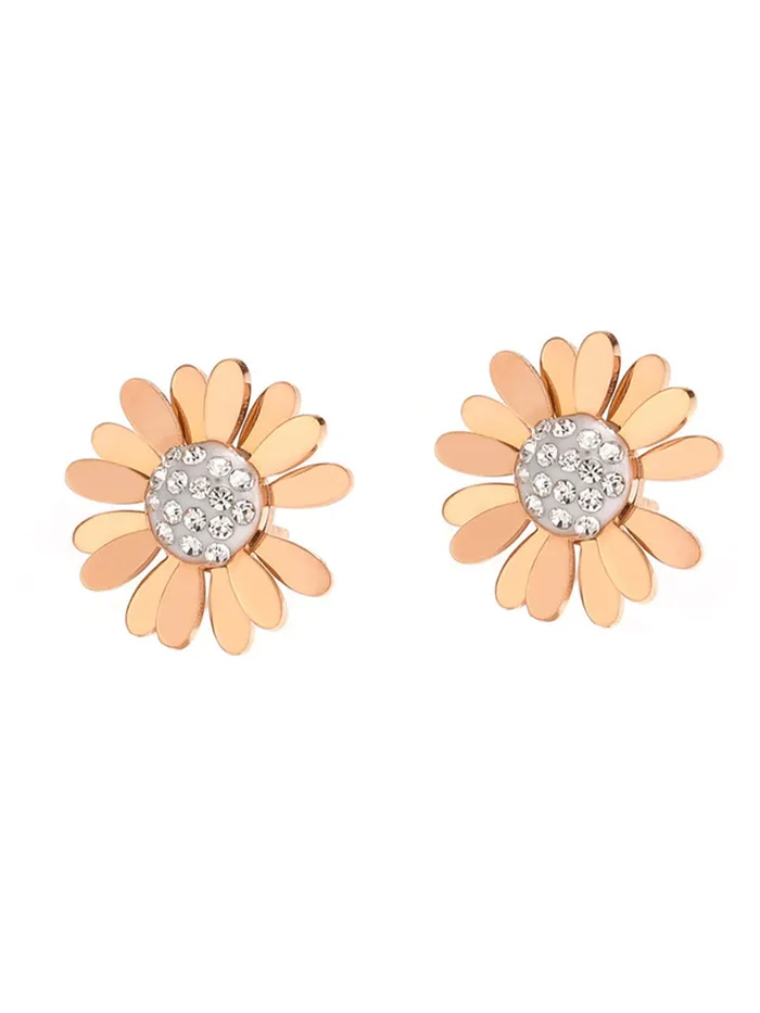 Earrings Yellow Chimes Stud Earrings for Women Western Rose Gold Plated Stainless Steel White StoneStudded Floral Studs Earrings For Women and Girls Yellow Chimes Earrings Yellow Chimes Stud Earrings for Women Western Rose Gold Plated Stainless Steel White StoneStudded Floral Studs Earrings For Women and Girls Yellow Chimes