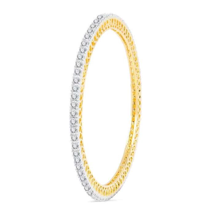 Earrings Yellow Chimes Yellow Chimes American Diamond Bangles for Women Rose Gold Plated 4 PCs High Grade Authentic White AD Jewellery Bangles Set for Women and Girls