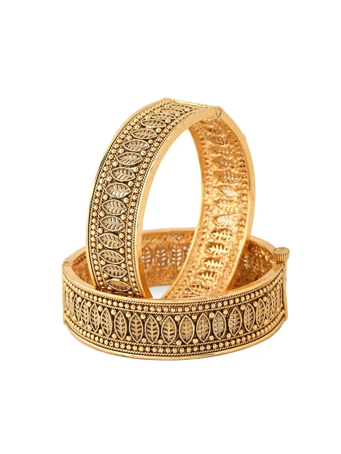 Earrings Yellow Chimes Yellow Chimes Bangles for Women Gold Toned Red Stone Studded Set of 2 Pcs Meenakari Touch Bangles for Women and Girls