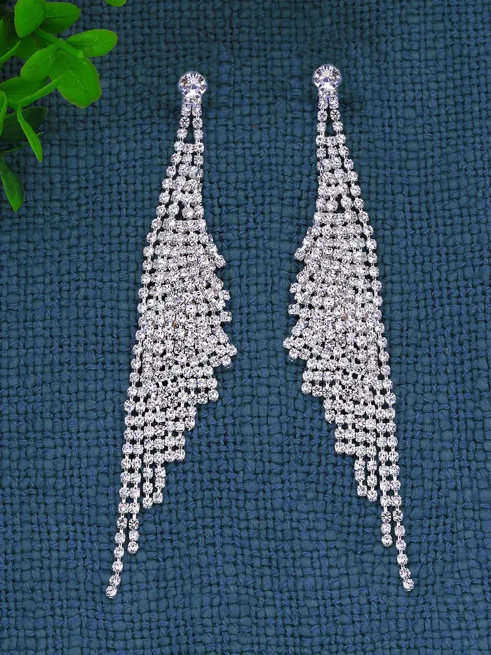 Earrings Yellow Chimes Yellow Chimes Crystal Earrings for Women Crystals from Swarovski Glamouring Chandelier Long Crystal Danglers Earrings for Women and Girls