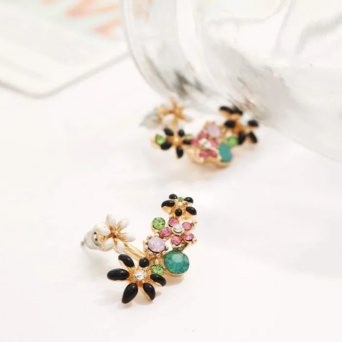 Earrings Yellow Chimes Yellow Chimes Crystal Stylish Fancy Stud Earrings for Women Girls