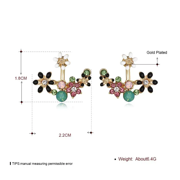 Earrings Yellow Chimes Yellow Chimes Crystal Stylish Fancy Stud Earrings for Women Girls