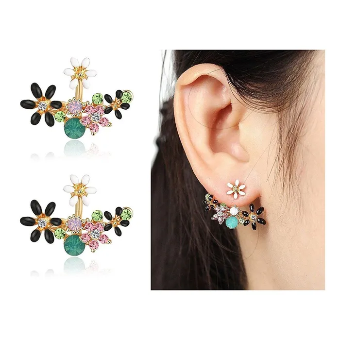 Earrings Yellow Chimes Yellow Chimes Crystal Stylish Fancy Stud Earrings for Women Girls
