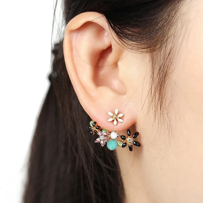 Earrings Yellow Chimes Yellow Chimes Crystal Stylish Fancy Stud Earrings for Women Girls