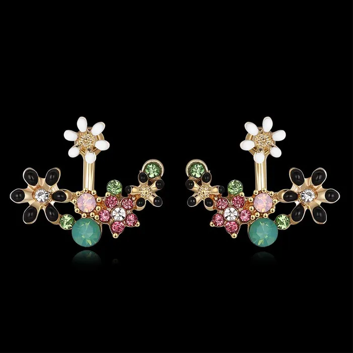 Earrings Yellow Chimes Yellow Chimes Crystal Stylish Fancy Stud Earrings for Women Girls