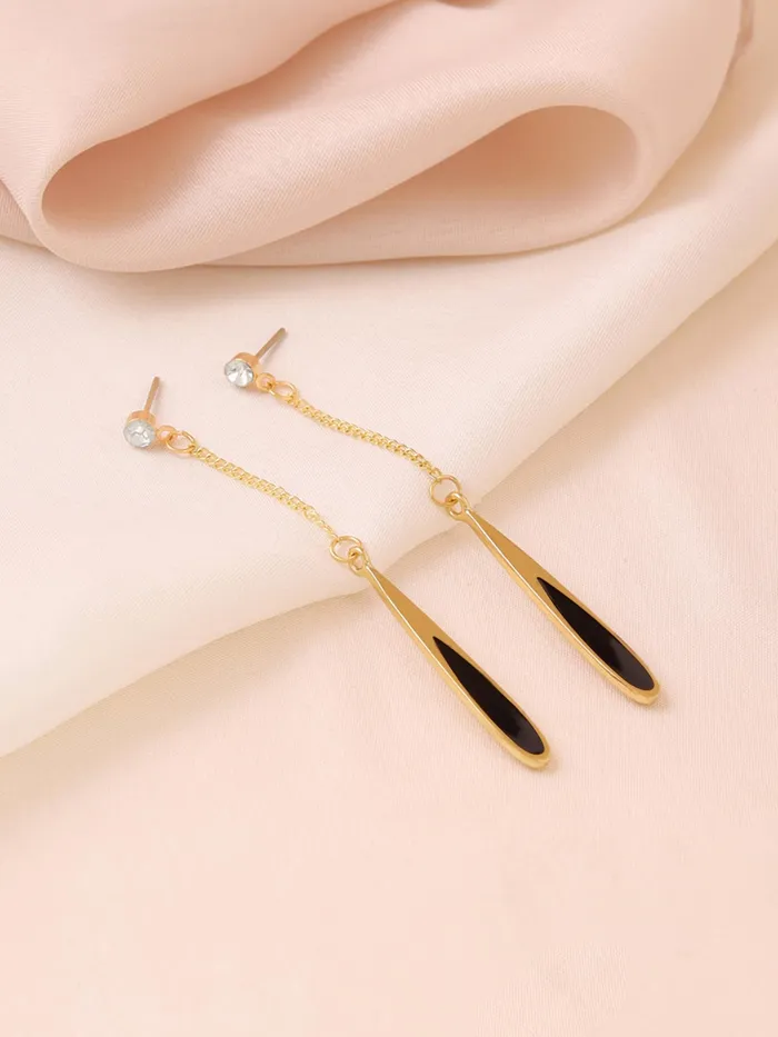 Earrings Yellow Chimes Yellow Chimes Dangler Earrings for Women Girls Fashion Women Earrings Gold Plated Long Chain Earrings for Women Chic Reverie Birthday Gift For Girls Anniversary Gift for Wife