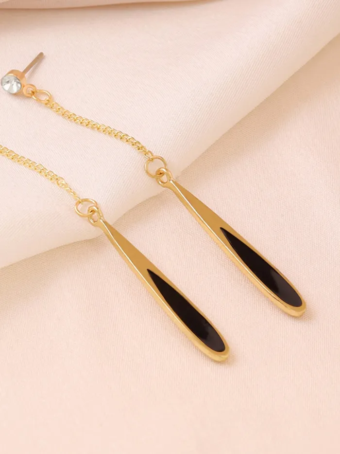 Earrings Yellow Chimes Yellow Chimes Dangler Earrings for Women Girls Fashion Women Earrings Gold Plated Long Chain Earrings for Women Chic Reverie Birthday Gift For Girls Anniversary Gift for Wife