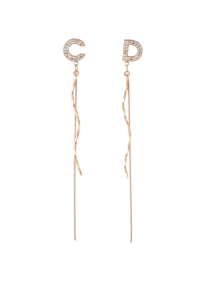 Earrings Yellow Chimes Yellow Chimes Danglers Earrings for Women Rose Gold Plated Stainless Steel C D Letter Mismatched Danglers Earrings For Women and Girls Earrings Yellow Chimes Yellow Chimes Danglers Earrings for Women Rose Gold Plated Stainless Steel C D Letter Mismatched Danglers Earrings For Women and Girls