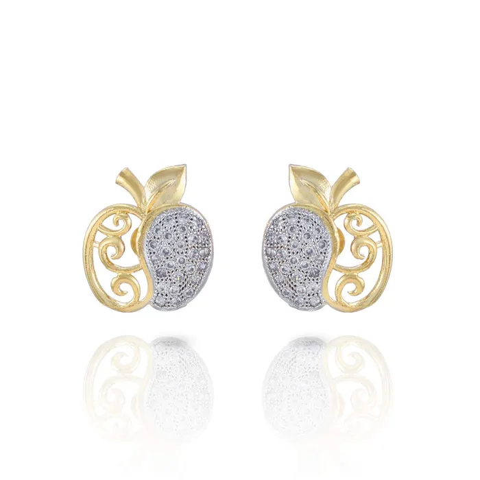 Earrings Yellow Chimes Yellow Chimes Elegant Sparkling American Diamond Latest Fashion Meenakari Peacock Shaped Dual Tone Jewellery Pendant Set with Earrings for Women Girls