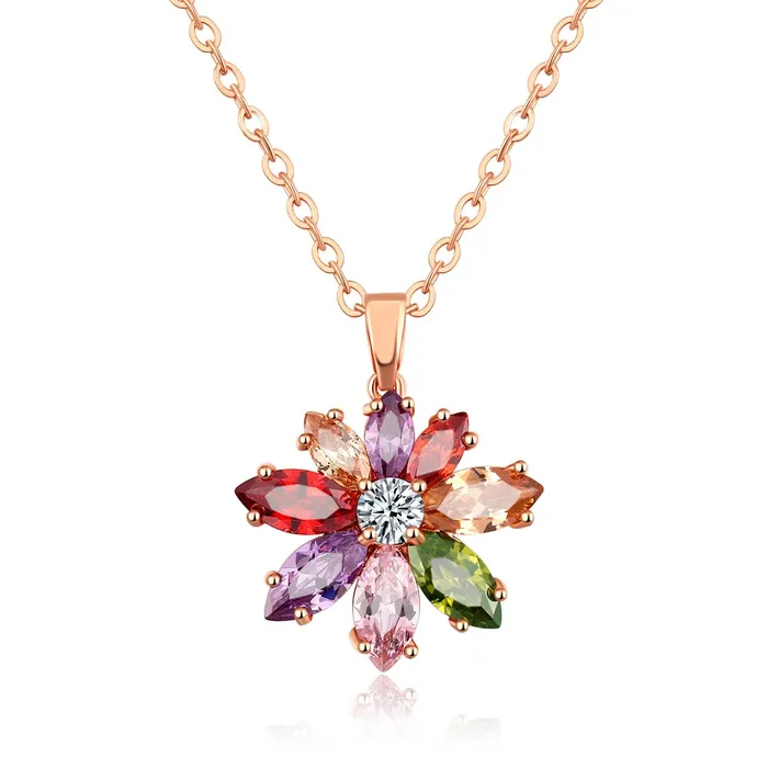 Earrings Yellow Chimes Yellow Chimes Floral Style Swiss Cubic Zircon Rose Gold Plated Pendant for Women and Girls Earrings Yellow Chimes Yellow Chimes Floral Style Swiss Cubic Zircon Rose Gold Plated Pendant for Women and Girls