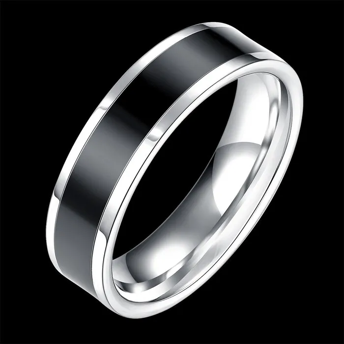 Earrings Yellow Chimes Yellow Chimes Rings for Men Black Band Ring Noble Men Band Style Titanium Steel Ring for Men Boys 8