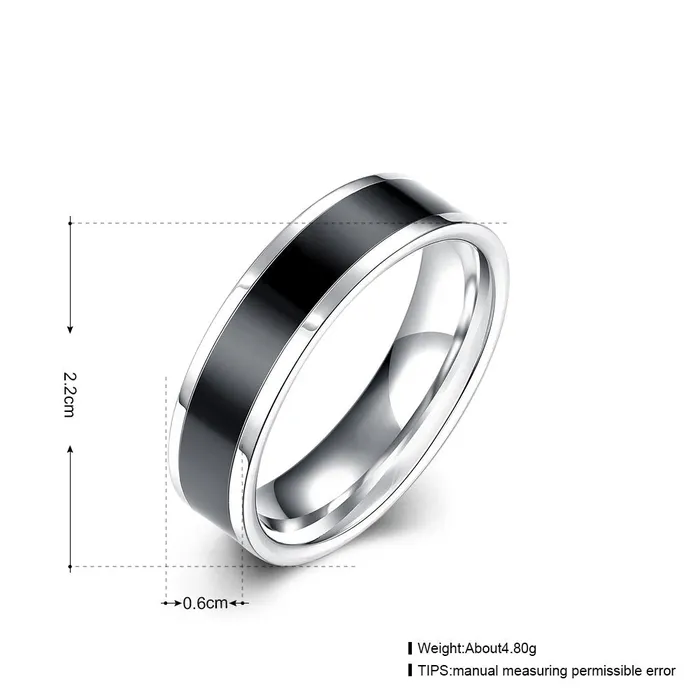 Earrings Yellow Chimes Yellow Chimes Rings for Men Black Band Ring Noble Men Band Style Titanium Steel Ring for Men Boys 8