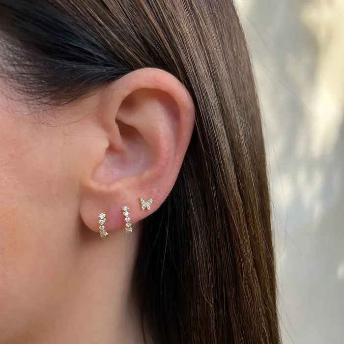 ef collection Earrings Baby Diamond Butterfly Studs ef collection Earrings Baby Diamond Butterfly Studs