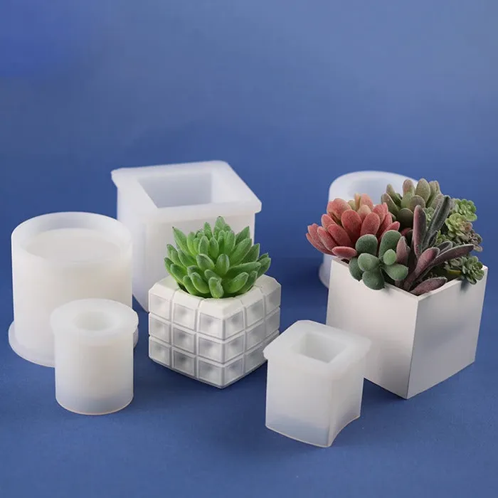 Flower Pot Multiple Shape Silicone Mould For Jesmonite Art Resinarthub Earrings