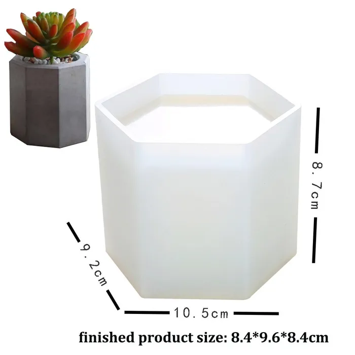 Flower Pot Multiple Shape Silicone Mould For Jesmonite Art Resinarthub Earrings