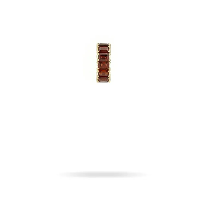 Garnet Baguette Big Bead Adina Reyter Earrings