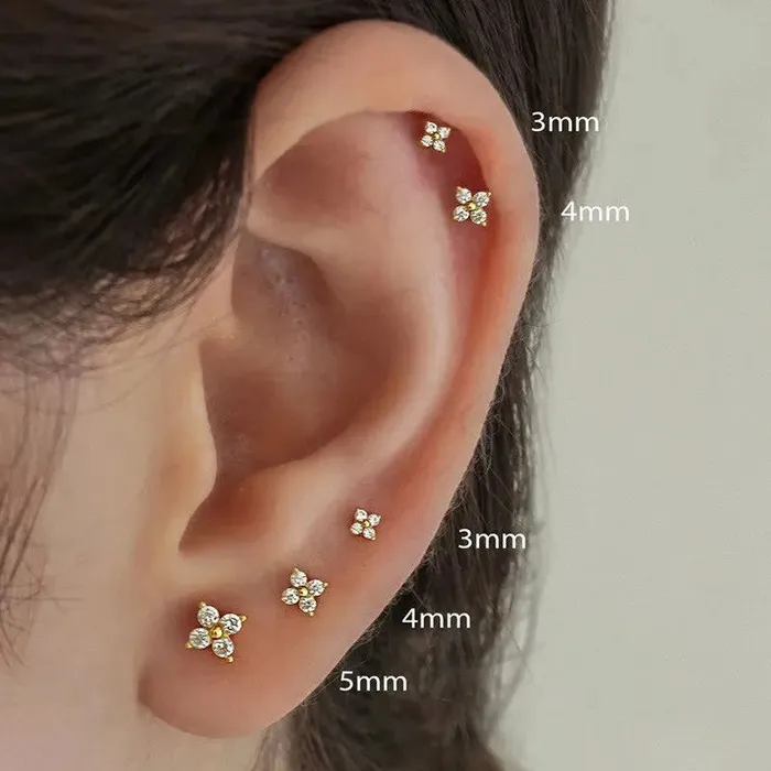 Get Signatured CZ Flower Stud Earring Earrings