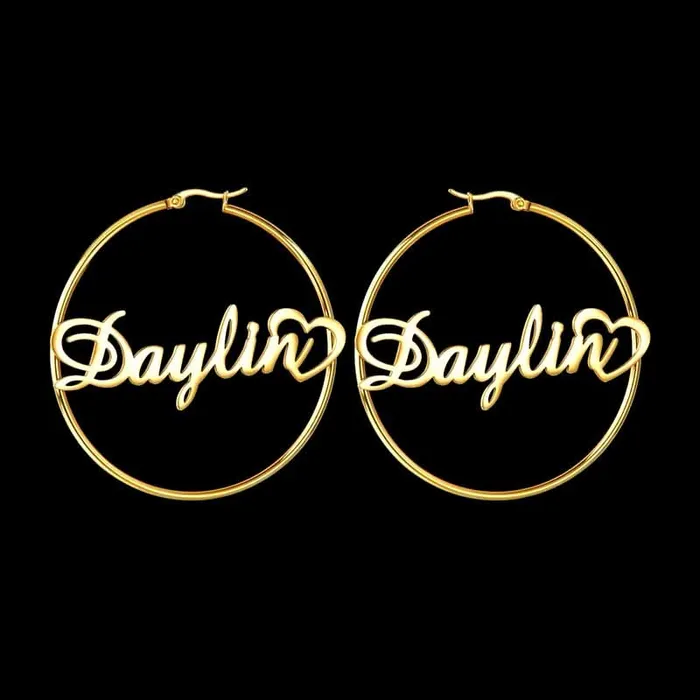 Get Signatured Girls Hoop Name Earrings Earrings