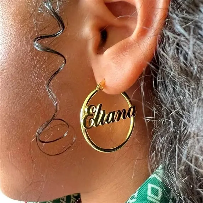 Get Signatured Girls Hoop Name Earrings Earrings