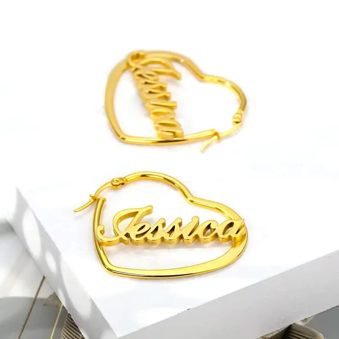 Get Signatured Girls Hoop Name Earrings Earrings
