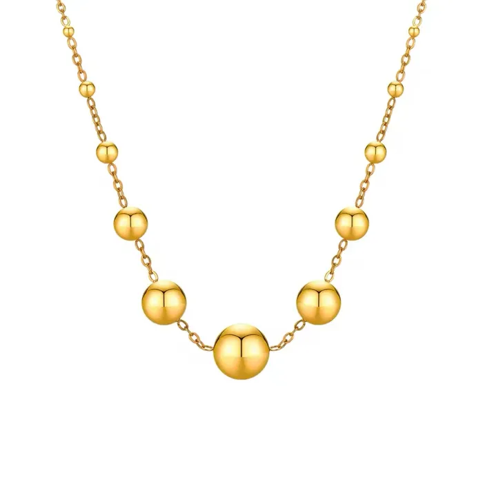 Gold Bead Necklace Get Signatured Necklaces Gold Bead Necklace Get Signatured Necklaces