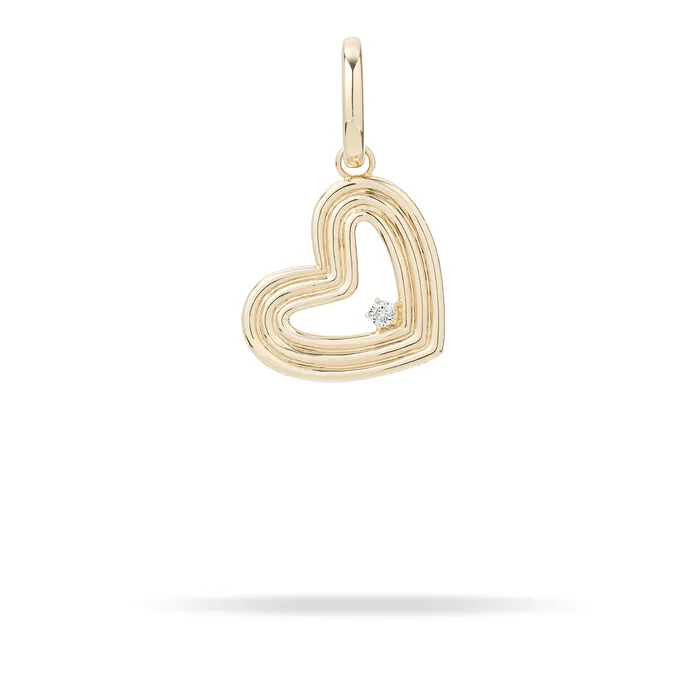 Groovy Large Diamond Heart Charm Adina Reyter Charm Necklaces