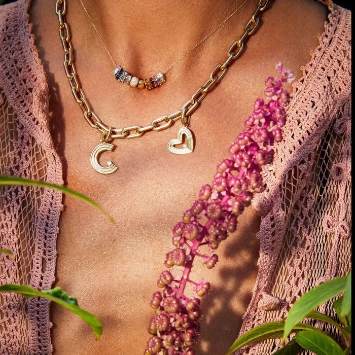 Groovy Large Diamond Heart Charm Adina Reyter Charm Necklaces Groovy Large Diamond Heart Charm Adina Reyter Charm Necklaces