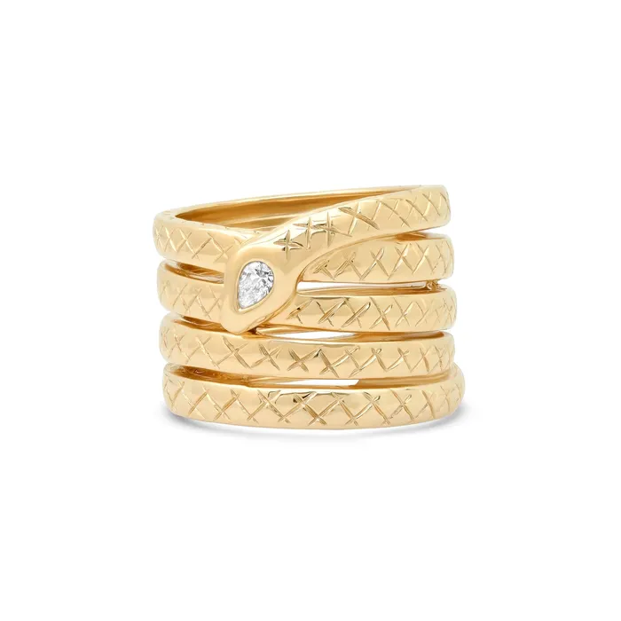 Helena Rose Rings Veronica Four Coil Serpent Ring