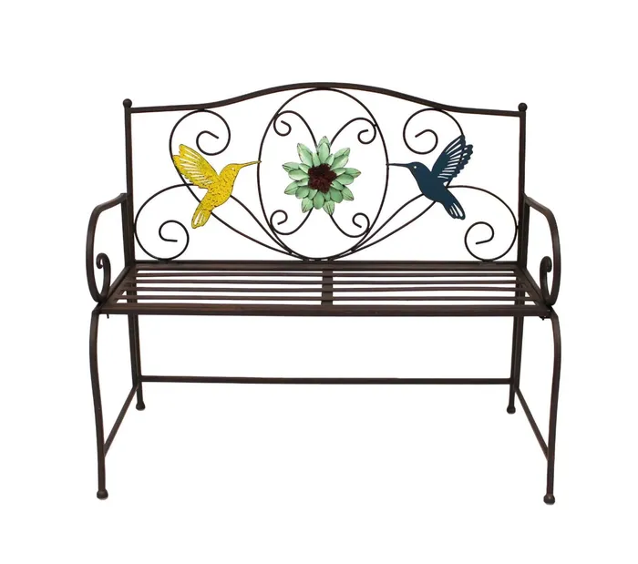 Hummingbird Bench Plant Stand Splash Earrings