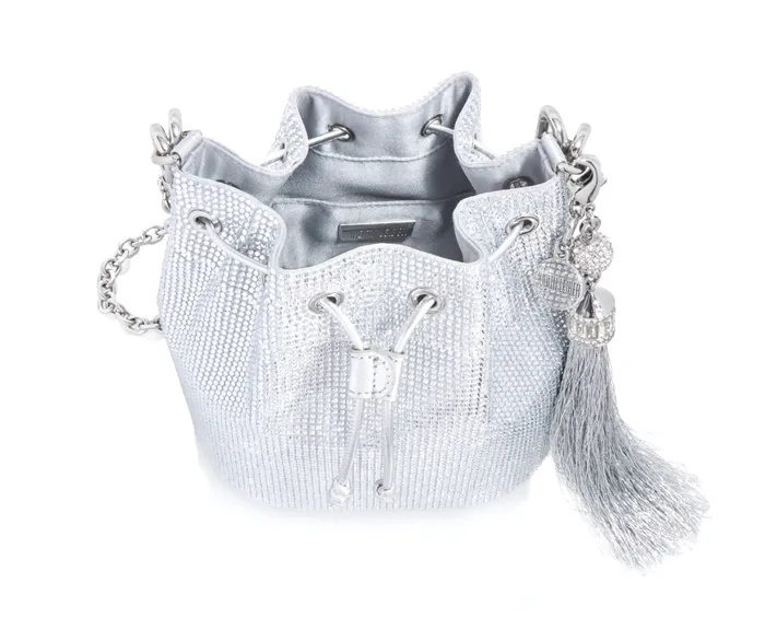 judith Leiber Rings Piper Bucket Silver