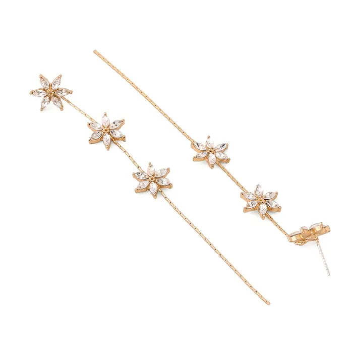 Kairangi Dangler Drop Earring for Womens Gold Plated Crystal Studded Floral Designed Dangler Drop Earrings for Women and Girls Kairangi Bracelets