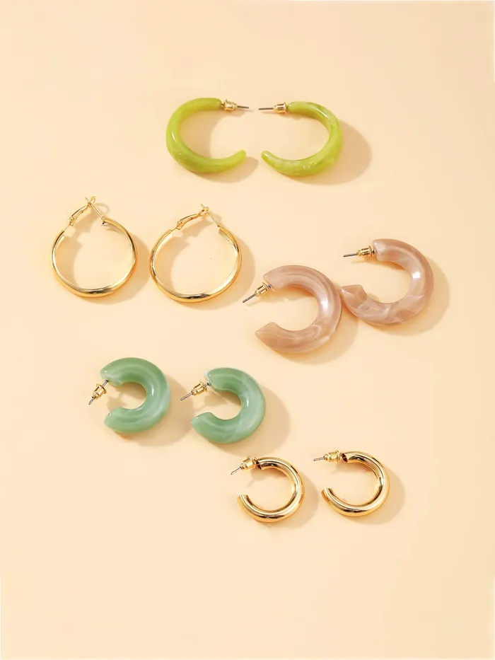Kairangi Earrings for Women and Girls Multicolor Hoops Earrings Combo Gold Plated 5 Pairs Combo Hoop Earrings for Women Birthday Gift for girls and women Anniversary Gift for Wife Kairangi Necklaces